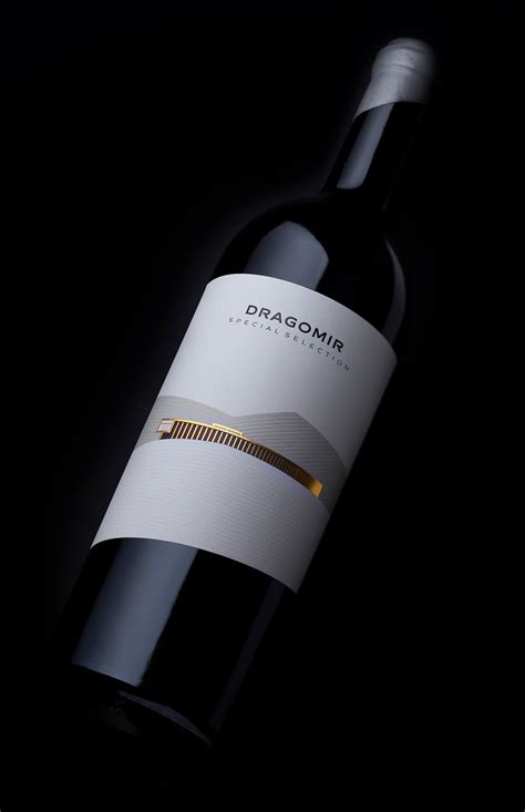 contemporary minimalist wine label design  dragomir special