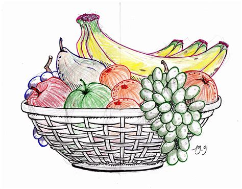 coloring pages  vegetable basket beautiful ve ables drawing