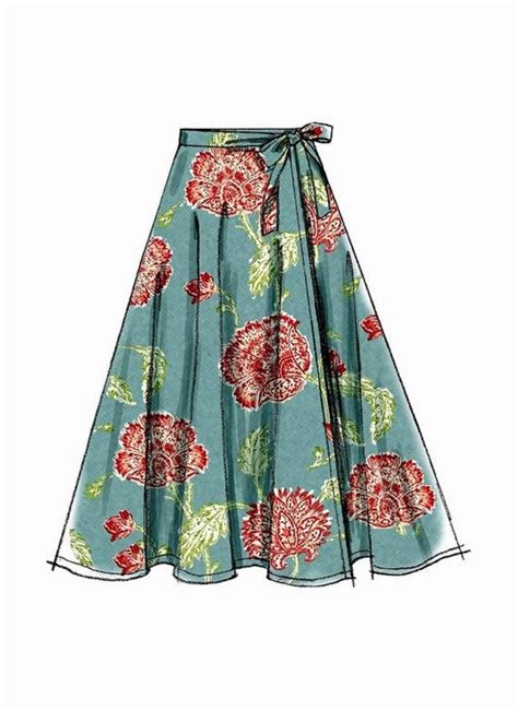 sewing pattern women s wrap skirt pattern learn to sew etsy patron