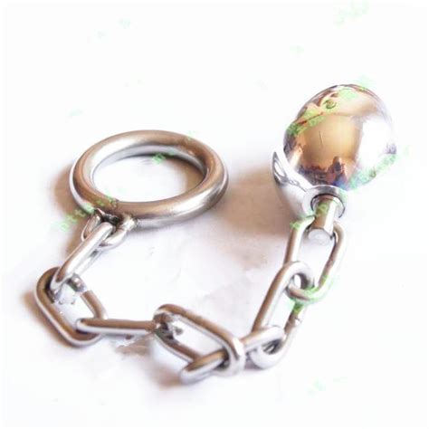 wholesale male anal sex toys steel butt plug w chained cock ring sm bdsm gadgets bondage gear