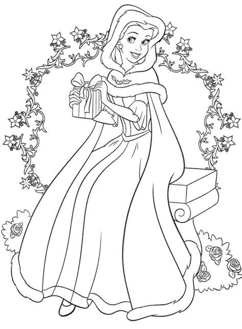 christmas disney princess coloring page disney princess coloring