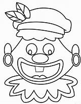 Coloring Face Silly Clown Earing Wear Sheet sketch template