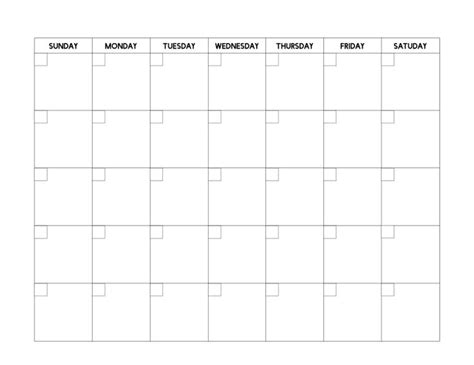 full page  printable blank calendars  calendar printable