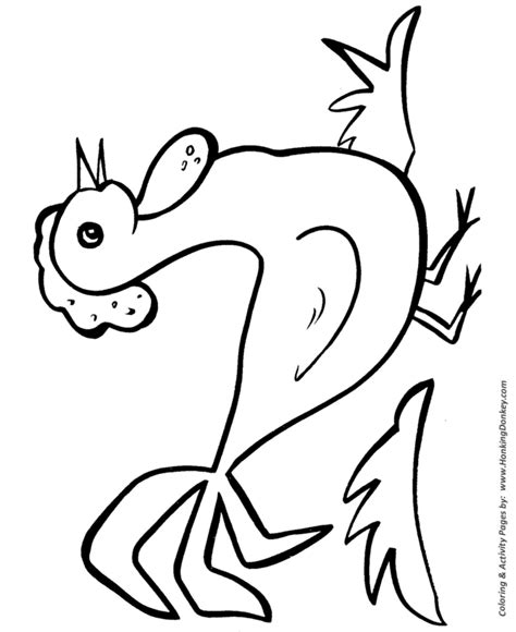 easy shapes coloring pages  printable rooster chicken easy