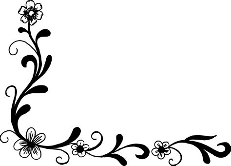 floral vector corner clipart   cliparts  images  clipground