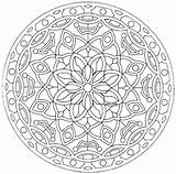 Kaleidoscope Coloring Pages Getdrawings Adults Printable sketch template