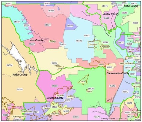 yolo county zip code map davis ca zip codes