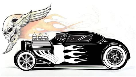 cool hot rod coloring pages latest illustration truck art art cars