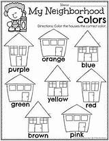 Activities Preschool Worksheets Theme Neighborhood Planningplaytime Color Family Colors Coloring sketch template