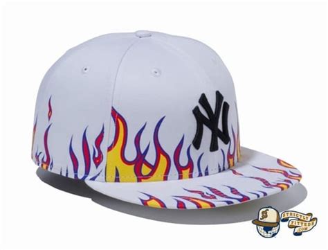 york yankees fire pattern fifty fitted cap  mlb   era