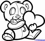Bear Teddy Drawing Drawings Draw Cute Heart Boyfriend Holding Step Valentines Girlfriend Valentine Evil Line Clipart Things Bears Cool Girl sketch template