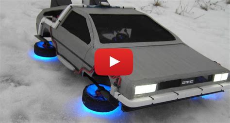 flying delorean     future  broke  records  awesome