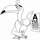 Optometrist Coloring Pages Bird sketch template