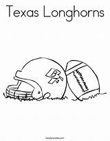 Coloring Texas Longhorns Football Helmet Print Ll sketch template