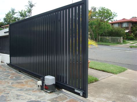black mild steel motorized sliding gate  industrial rs  unit id