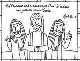 Pharisees Sadducees sketch template