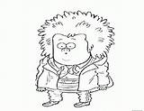 Coloring Pages Regular Show Network Cartoon Muscle Man Library Clipart sketch template