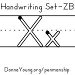 zb style handwriting worksheets  letter xx handwriting animations