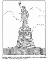 Coloring Statue Liberty Pages York Book Printable Color Colouring Landmarks Publications Dover Inkspired Musings Kids Sheets Red Vintage Ellis Island sketch template