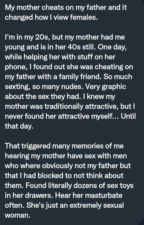 Pervconfession On Twitter He Found Out His Mom Is Cheating On His Dad