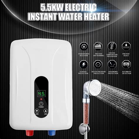 tankless instant electric hot water heater   boiler bathroom shower set automatic