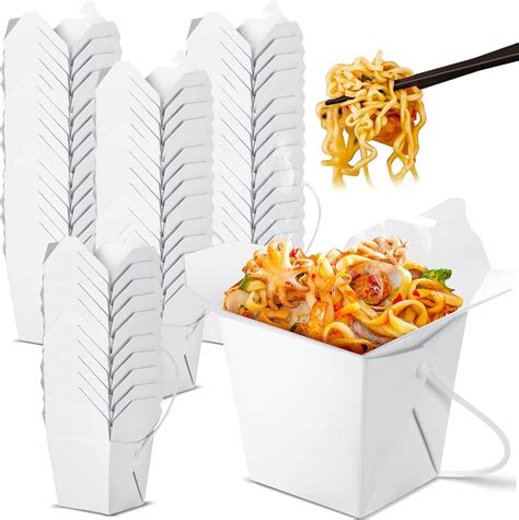 packs chinese   box  oz takeout food containers  handle