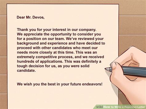 how to write a rejection letter 11 steps with pictures