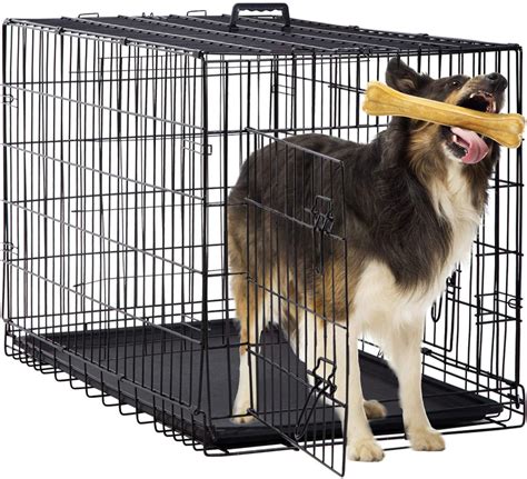 large dog crate dog cage dog kennel metal wiredouble door folding pet animal pet cage