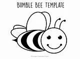 Bee Printable Template Templates Printables Bumble Simple Print Coloring Simplemomproject Kids Pages Cartoon Craft Easy sketch template