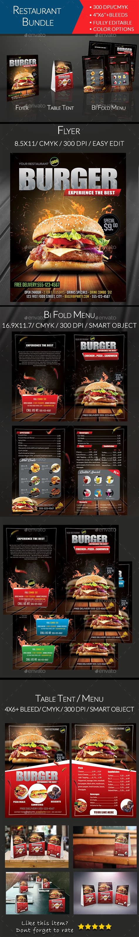 restaurant promotional bundle  arrow graphicriver