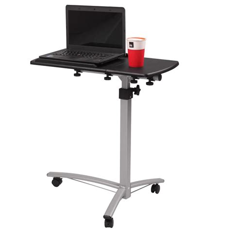 ktaxon adjustable rolling table desk laptop notebook stand tiltable