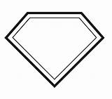 Template Superhero Hero Super Superman Cape Logo Shield Clipart Outline Logos Shields Badge Coloring Sheriff Blank Clip Capes Pattern Cliparts sketch template