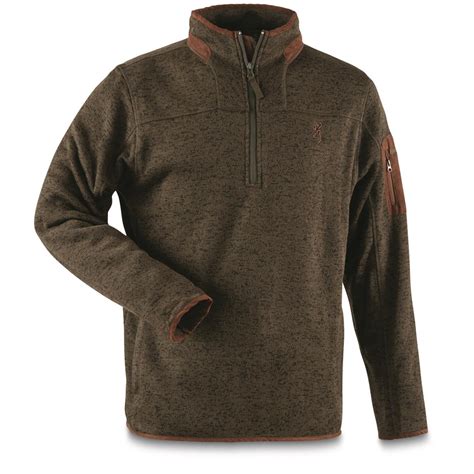 browning mens laredo  zip fleece pullover  fleece soft