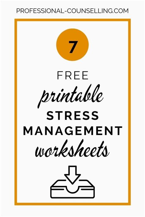 expert downloadable  printable stress management worksheets