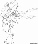 Sceptile Coloring Pages Mega Getcolorings Pokemon sketch template