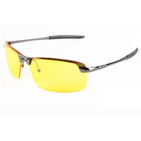 new 2016 mens polarized day and night driving sunglasses brand yellow