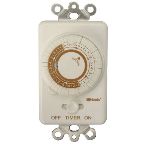 woods  amp  hour  wall programmable mechanical timer white   home depot