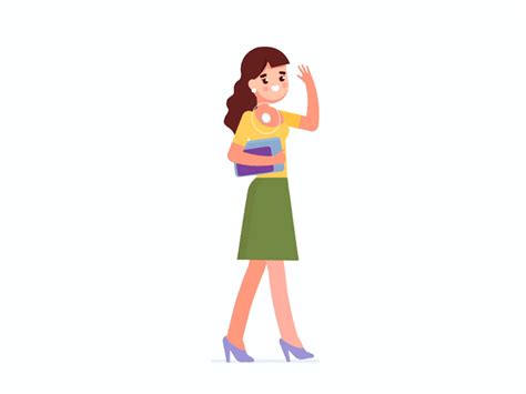 girl clipart gif walking pictures  cliparts pub