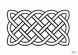 Celtic Coloring Knot Rectangular Basic Pages Printable Celtique Rectangulaire Coloriage Noeud Patterns Designs Pattern Through Drawing Animals sketch template