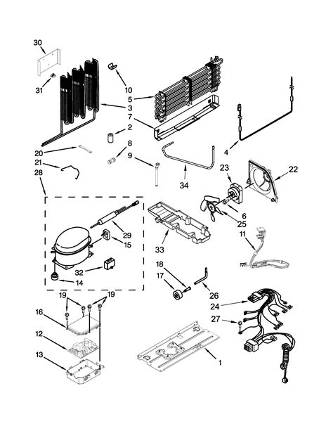 unit parts diagram parts list  model wrfseym whirlpool parts refrigerator parts