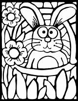 Easter Coloring Colouring Pages Sheets Teaching Stained Glass Spring Place Value Oobleck Bunny Whimsy Workshop Grab Lines Writing Thick Sheet sketch template