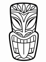 Tiki Totem Lanta Koh Coloriage Imprimer Coloriages Luau Colorier Maske Idées Masque Hawaiano Indianer Totems Mascaras Tatouage Mykinglist Gratuitement Luoghi sketch template