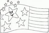 Flag Usa Coloring Star Smiling Pages Finished sketch template
