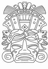 Mayan Maya Coloring Mask Pages Printable Drawing Kids Calendar Masks Supercoloring Aztec Template Ancient Coloriage Masque Tattoo Pyramid Opera Sydney sketch template