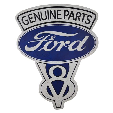 buy vintage genuine parts ford logo shaped embossed metal wall decor