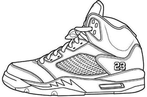 jordans shoes coloring pages printable  sneakers drawing jordans