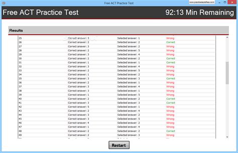 printable act practice tests printable templates