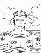Aquaman Coloring Pages Cartoon Kids Printable Color Sheets Character Sheet Print Book Fun Found Getcolorings Dc Back sketch template