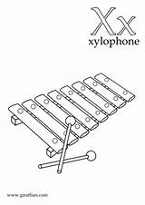 Xylophone Coloring Pages Kids Printable Color Source Great Over sketch template