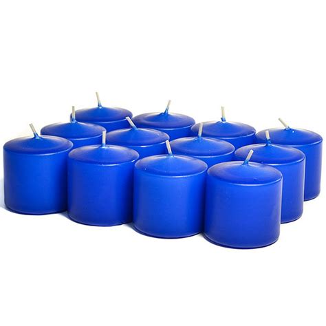 unscented royal blue votives  hour votive candles pack   box